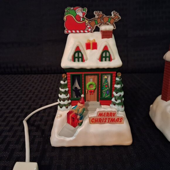 Hallmark Christmas Caroling Cottages Seasons Greetings Joy House Xmas - Picture 5 of 10